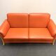 Himolla 2-Seater Orange Leather Sofa