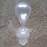 Engraved glass carafe from the 1950s