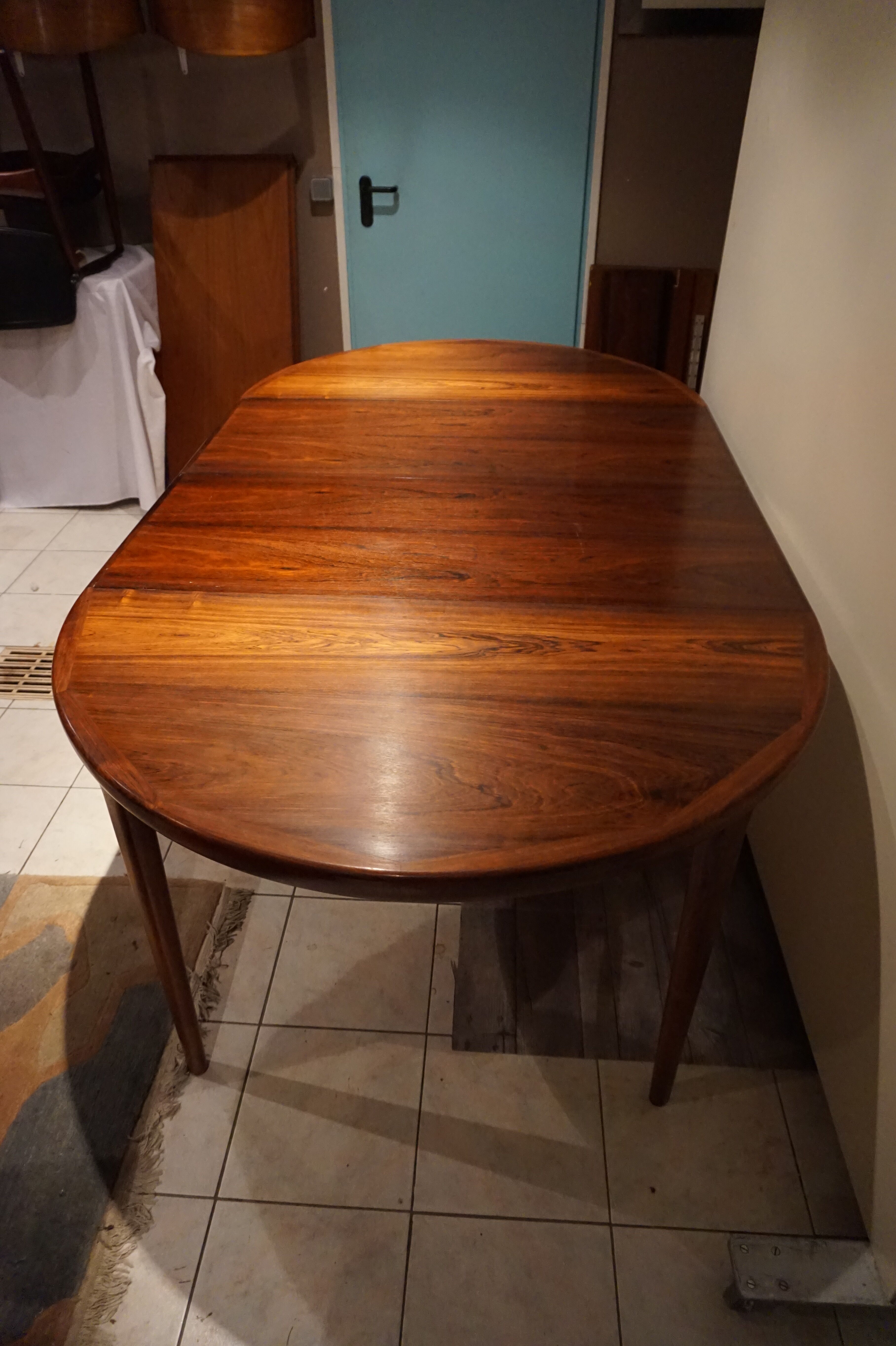 Table de repas danoise en palissandre de rio vv mobler