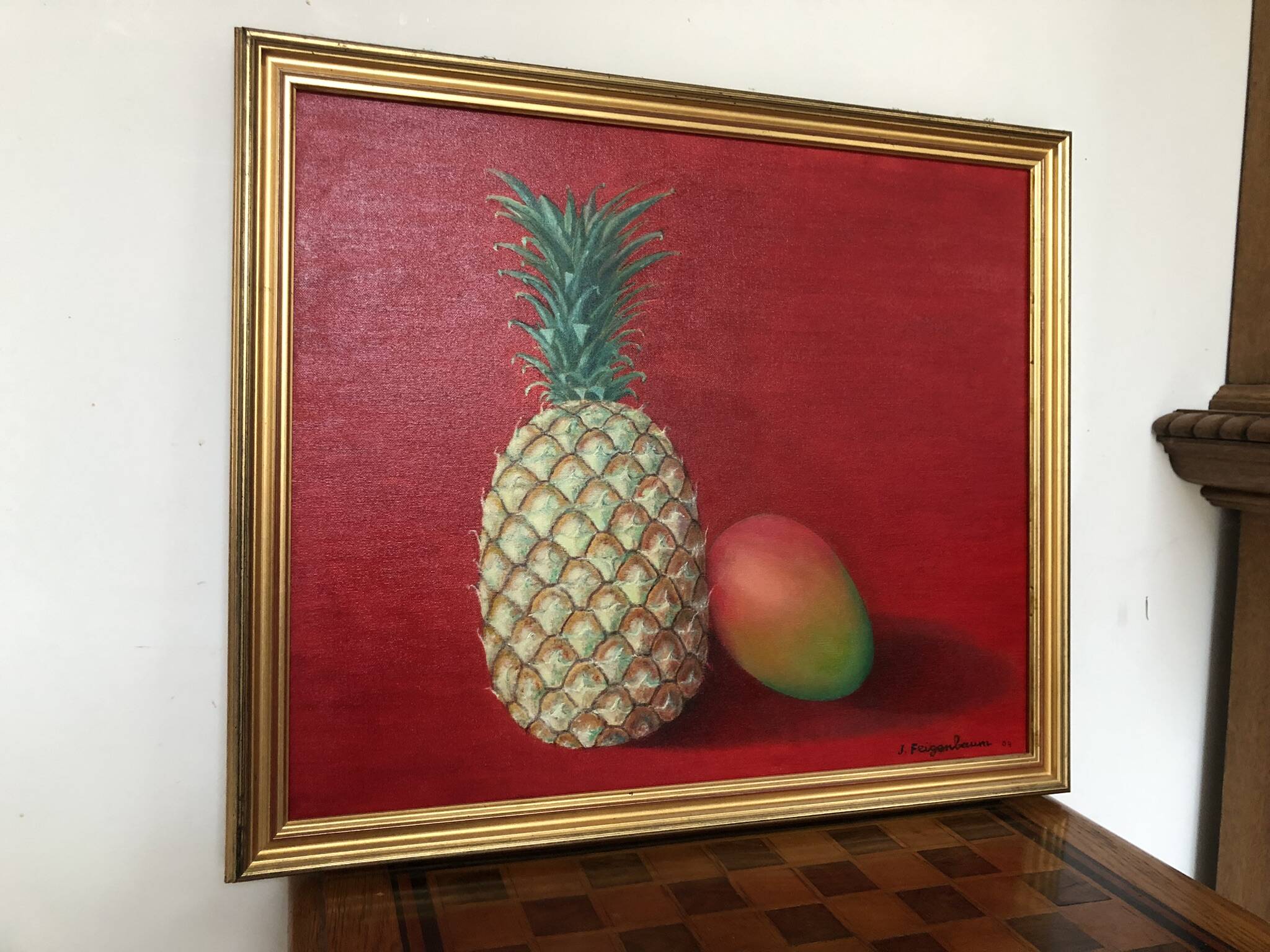 Pineapple still life painting