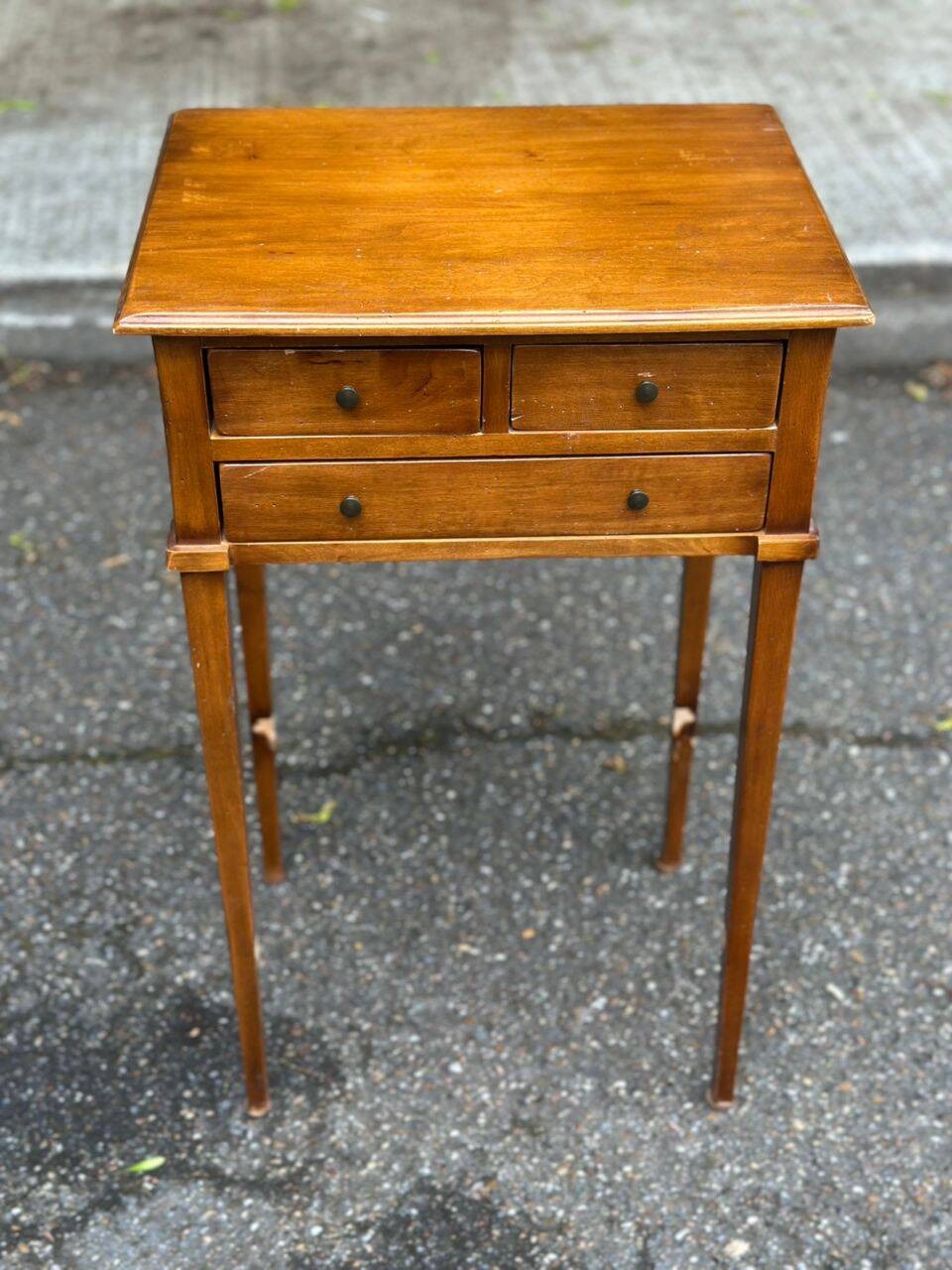 High bedside table Louis XVI in solid wood