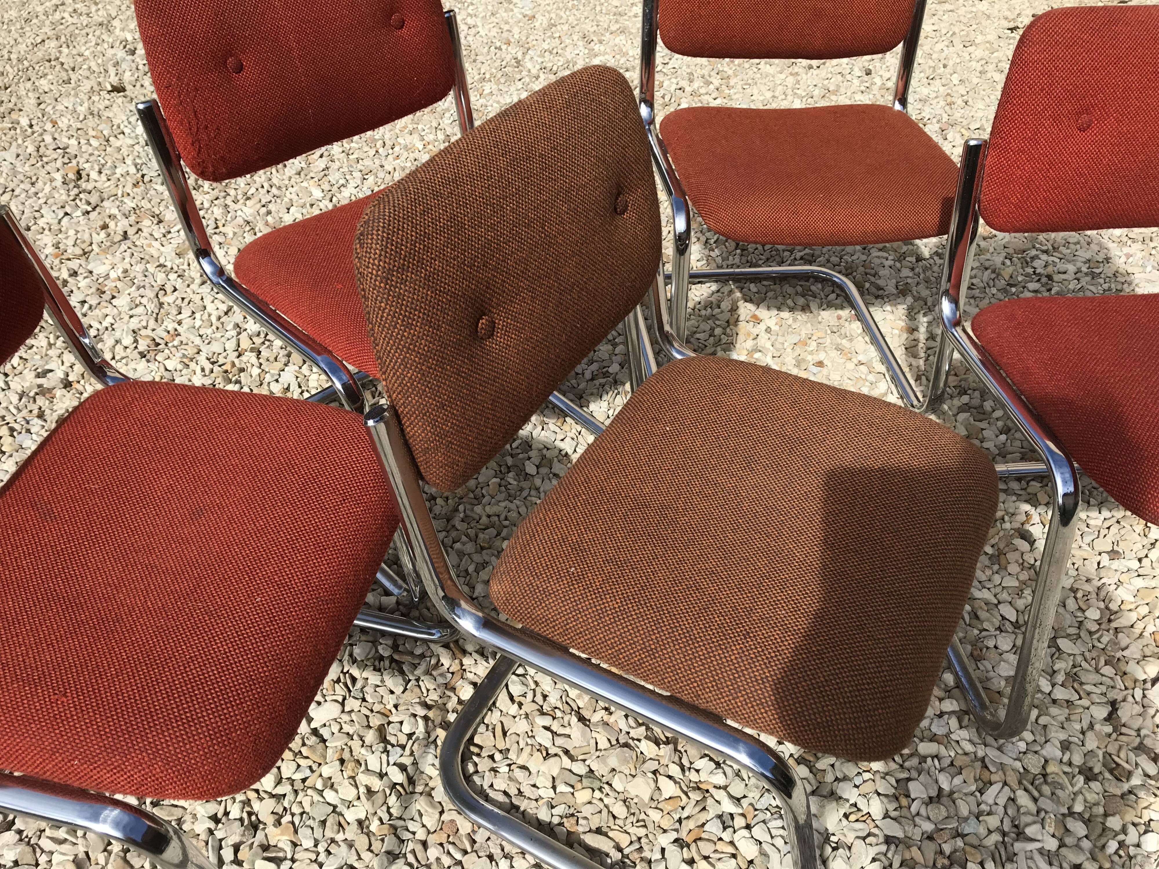 Lot of 5 chairs 1970