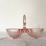 Pink double glass salt shaker
