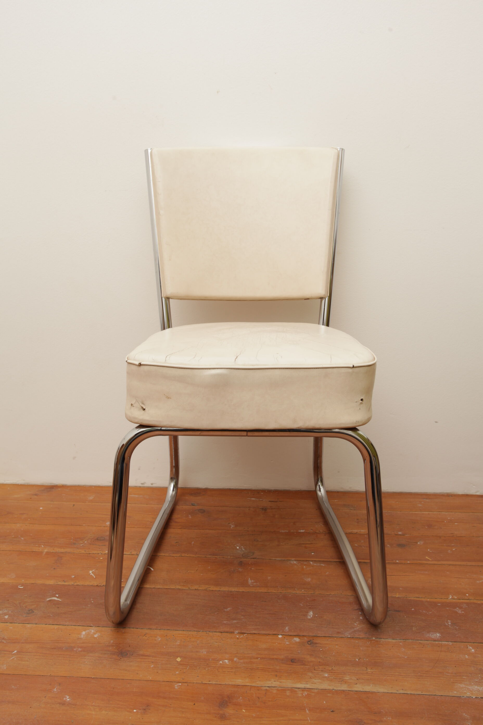 Fauteuil skaï blanc