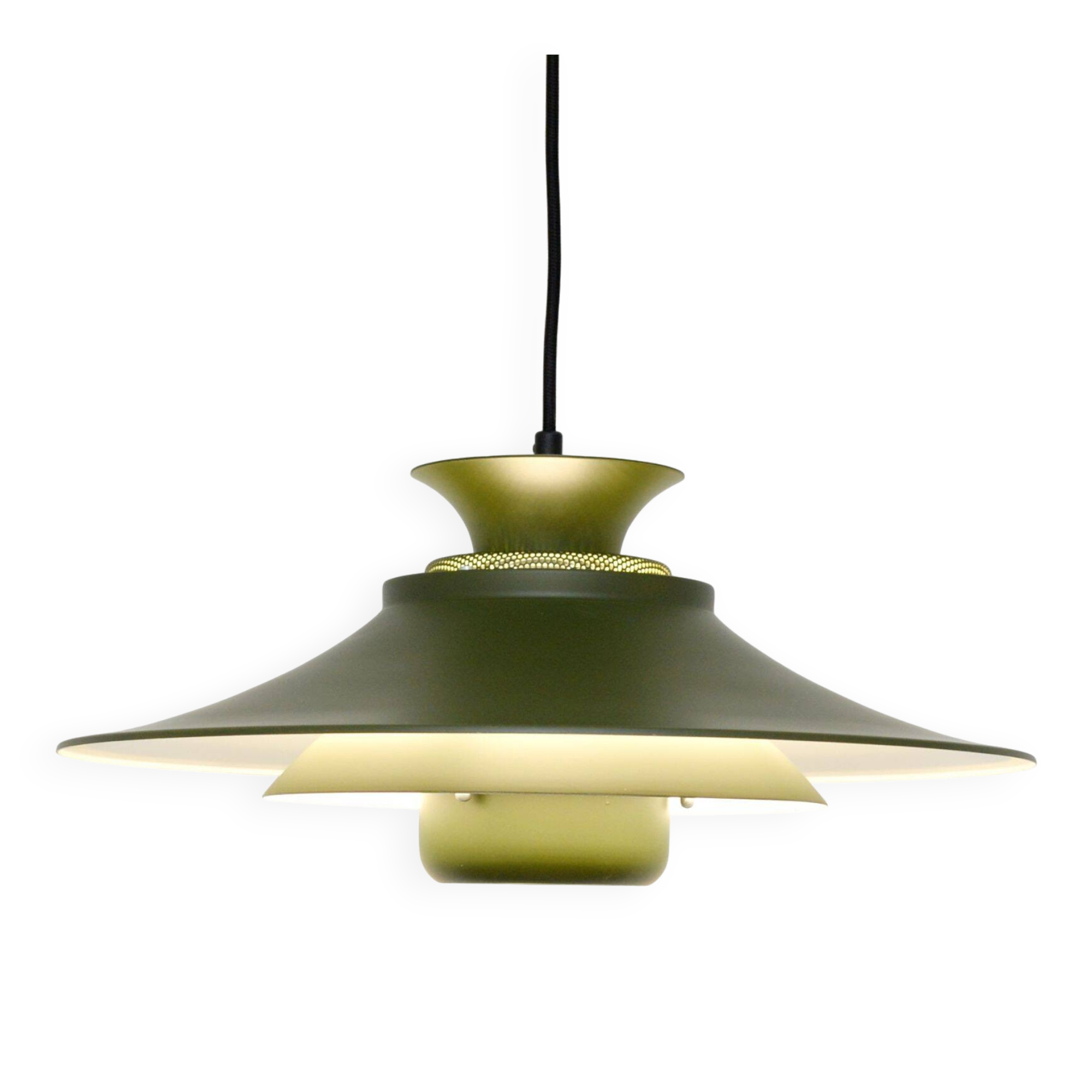 Bottle green Vitrika lamp, Denmark 1970s