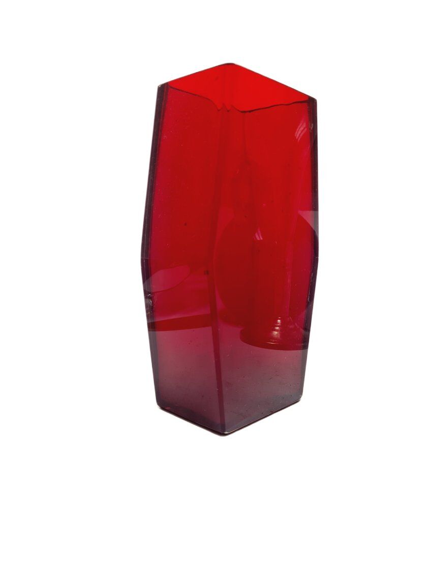 Art Deco glass vase by Joseph Hoffmann from Moser, Czechoslovakia, 1930s