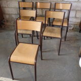 Set of 6 chairs of schoolboy Mullca 510.