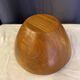 Salad bowl in bur walnut round shape honey color