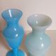 Duo de vases en opaline d'Italie vintages