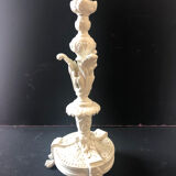 Bronze lamp base painted white