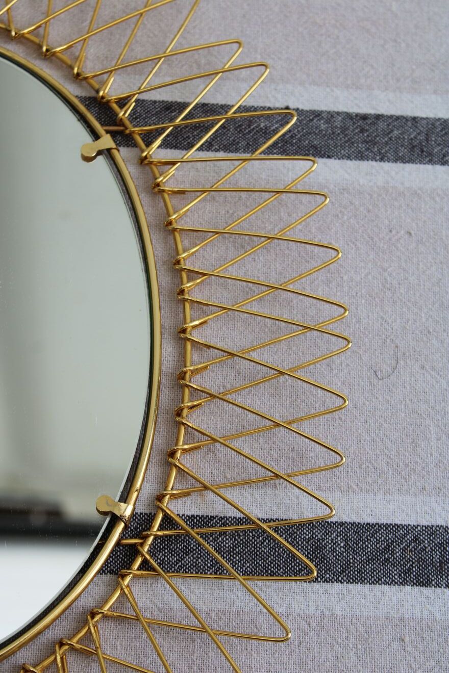 Gilded metal mirror