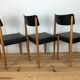 Set de 3 chaises Baumann années 60 hêtre et simili cuir