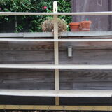 Workshop arch with industrial style coat rack