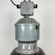 Industrial black enamel pendant lamp from Elektrosvit 1960s