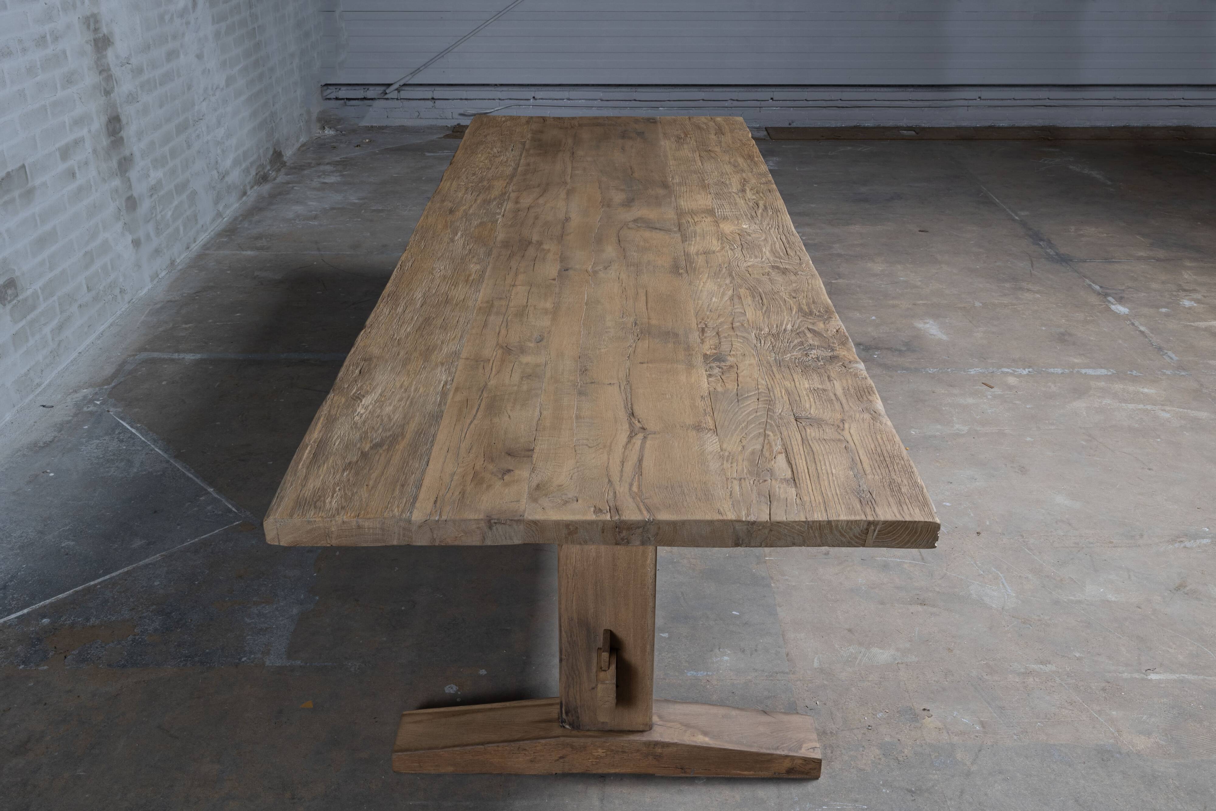 Table de ferme Hed en chêne massif ancien - 275 cm