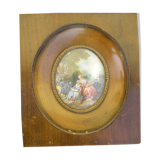 Miniature on natural material