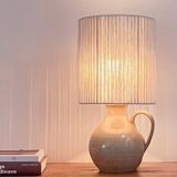 Stoneware and cotton thread lamp