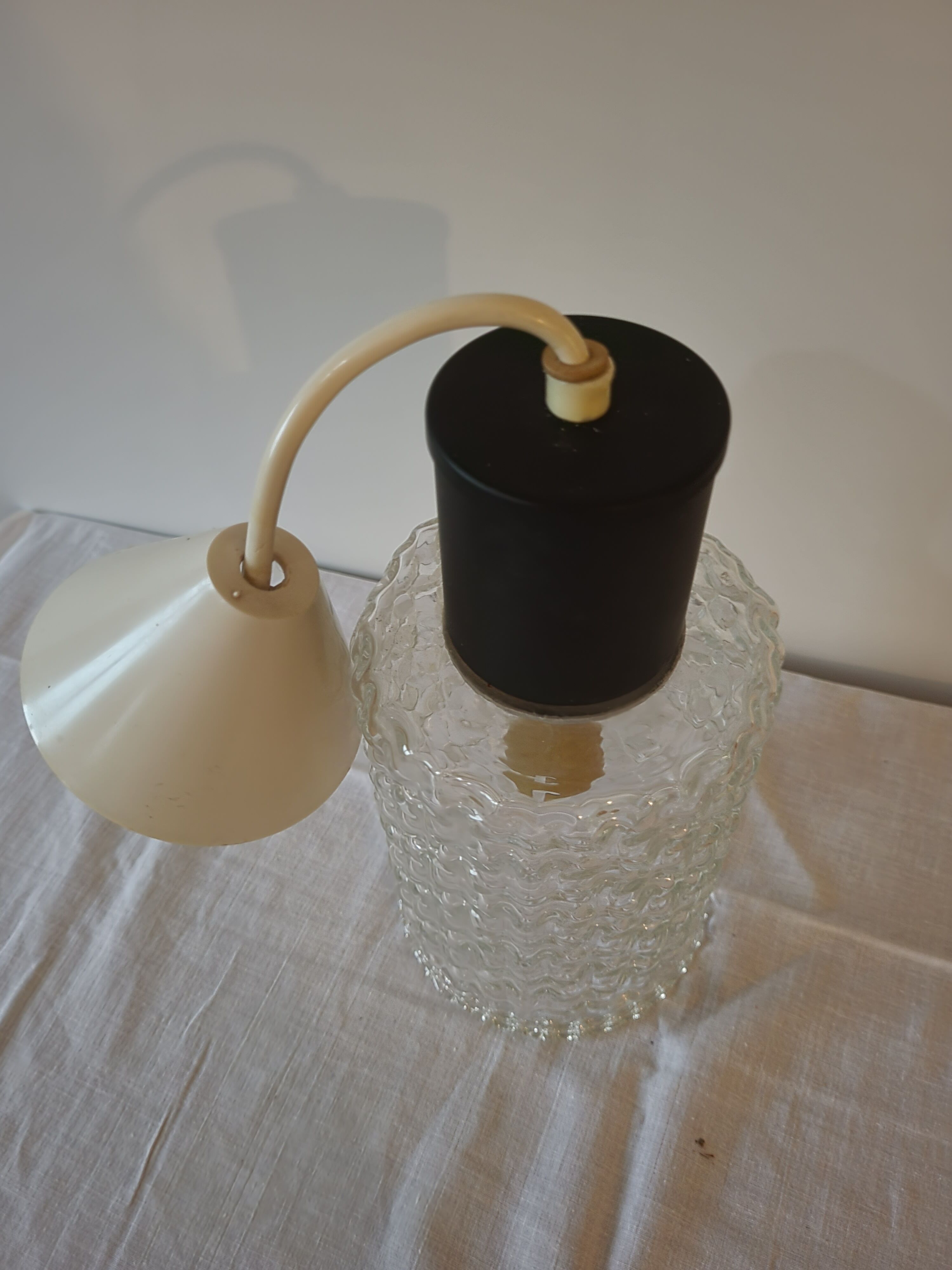 Vintage chiseled glass walker