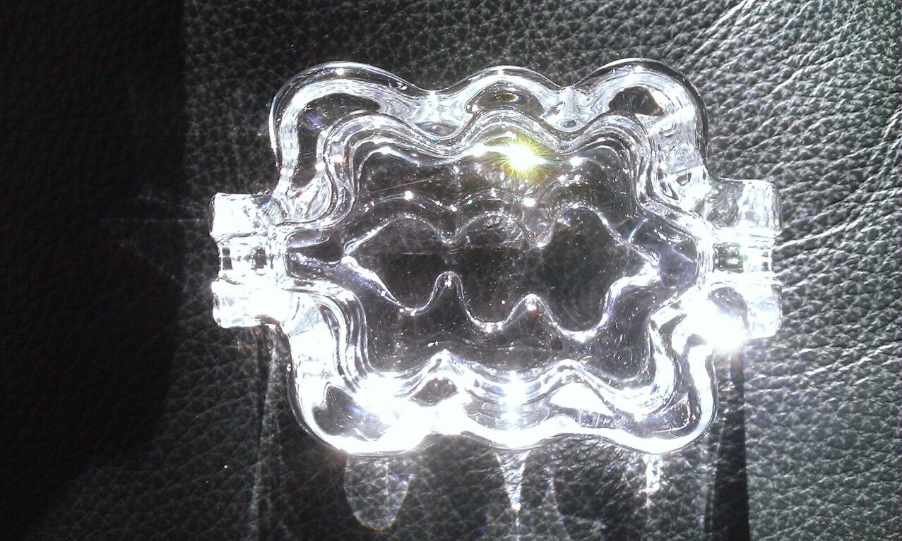 Crystal ashtray Daum leaf oak