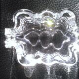 Crystal ashtray Daum leaf oak