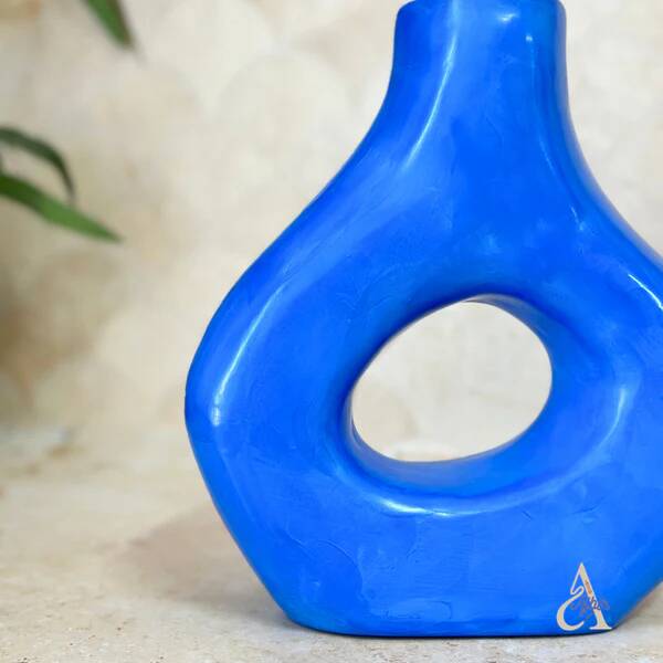 Majorelle Blue artisanal vase