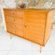 Large vintage chest of drawers with 4 drawers and oak storage, circa 1960s.