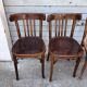 (Lot) 6 wooden bistro chairs