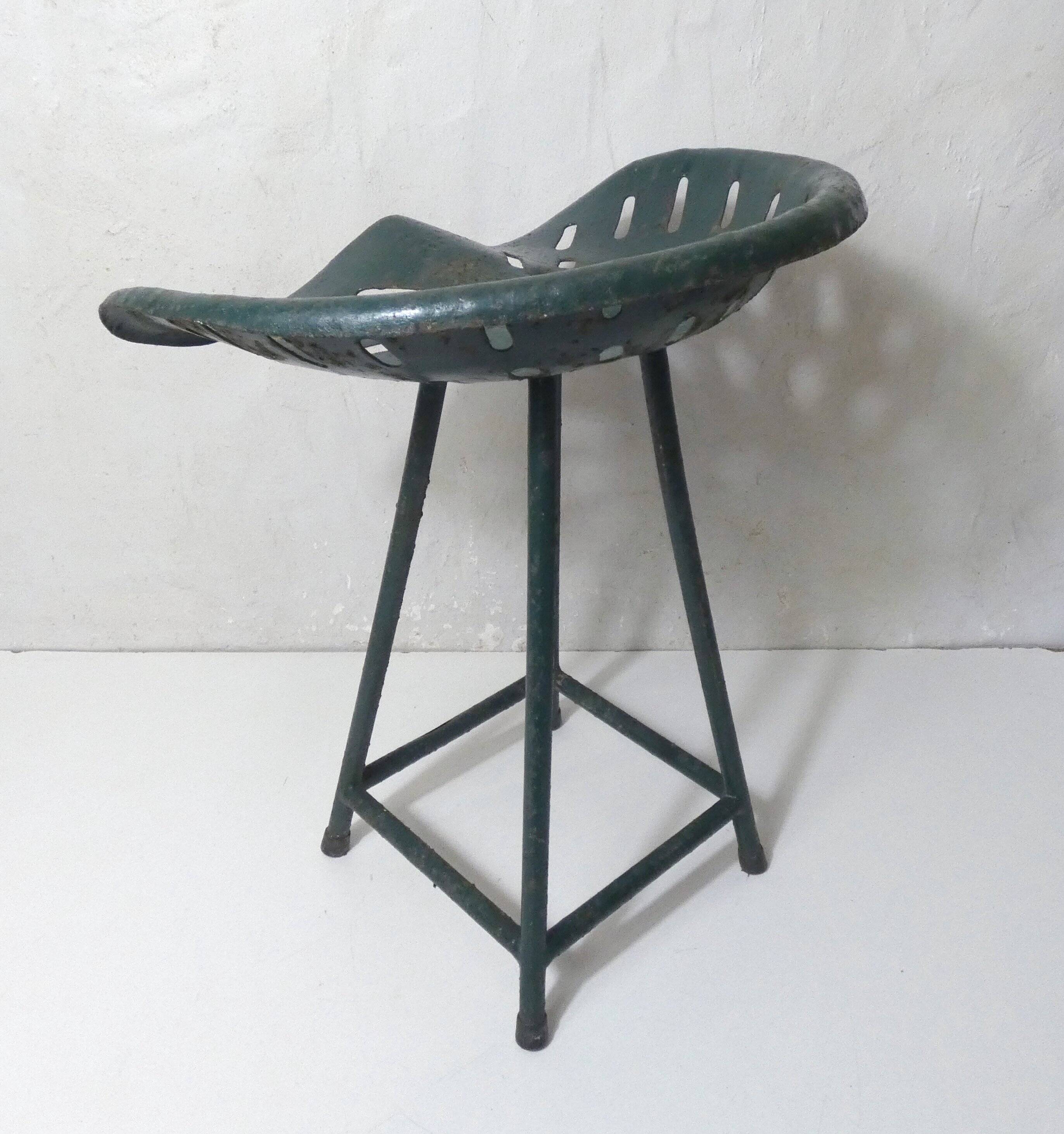Old tractor seat stool
