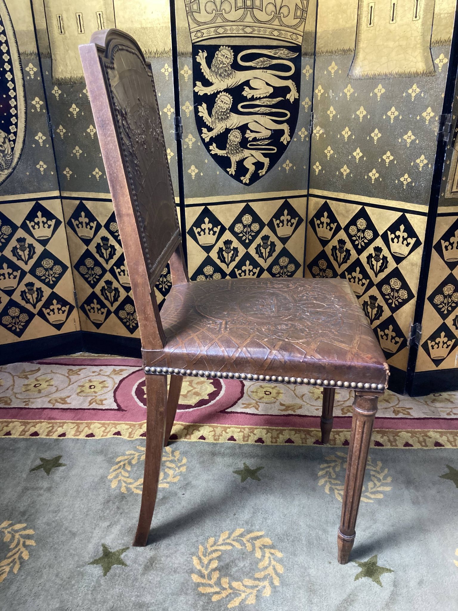 10 chaises louis XVI assise cuir