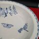 Flat round hollow earthenware Sarreguemines model Carmen Papillon