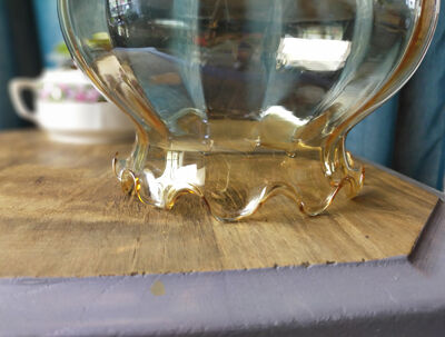 Amber glass lampshade