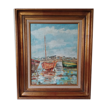 Marine oil painting