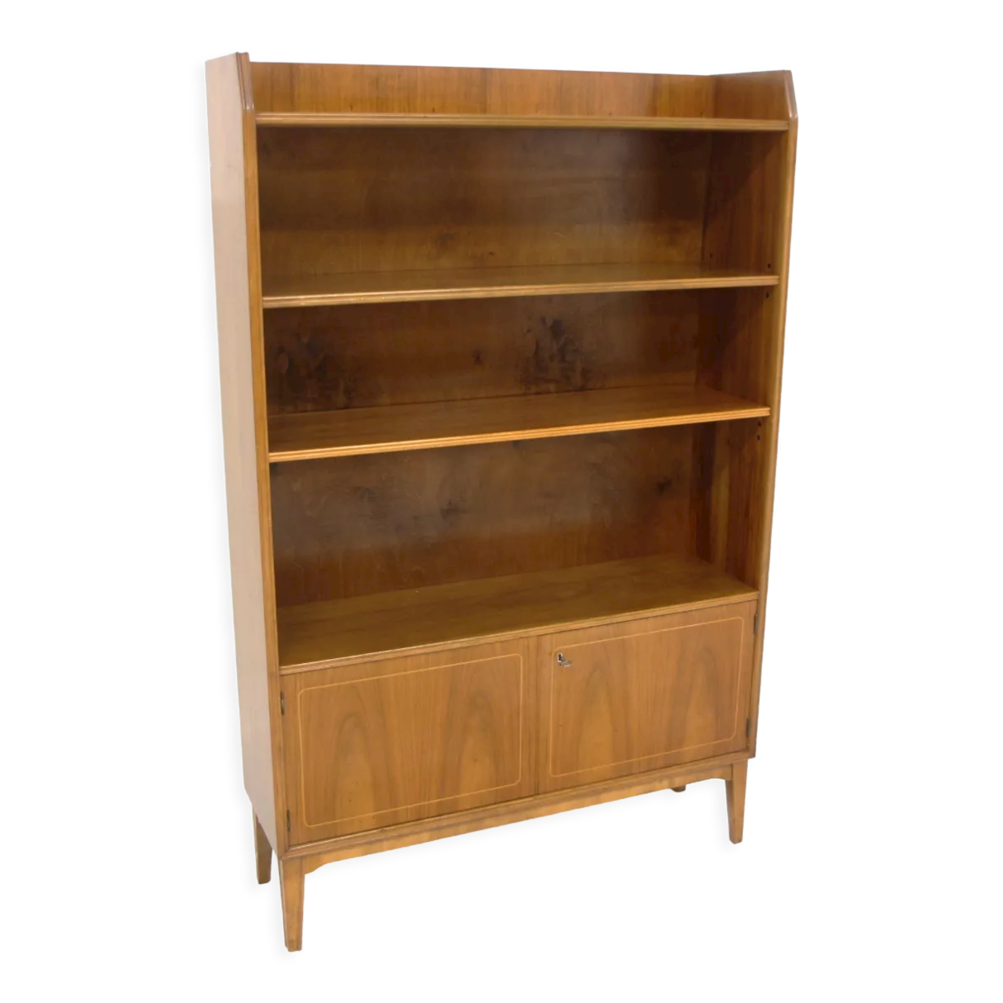 Scandinavian Walnut Library, Svensk Möbelindustri, Sweden, 1960