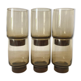 Vintage high glasses in smoked glass