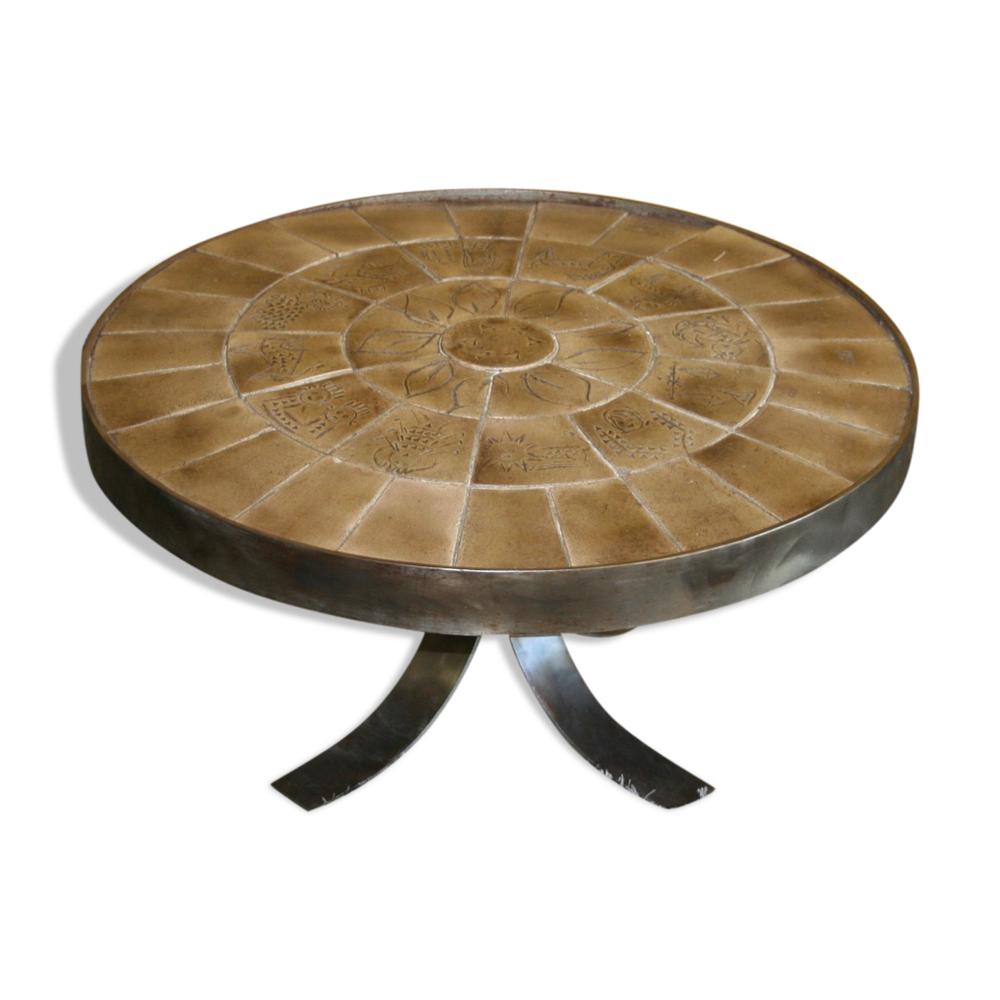 Table basse céramique et acier
