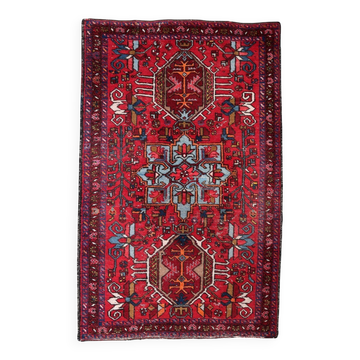 Tapis persan Karajeh ancien fait main, 90 cm x 143 cm, années 1920