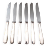 6 silver metal knives, 1930