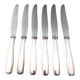 6 couteaux métal argenté, 1930