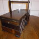 Wooden sewing box to lay from the 1960s/70s