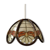 Suspension in mother-of-pearl and bamboo / rattan 70s
