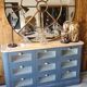 cabinet with drawers grainetier patina gray and raw top