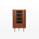 Armoire d’angle vintage danoise en teck et verre