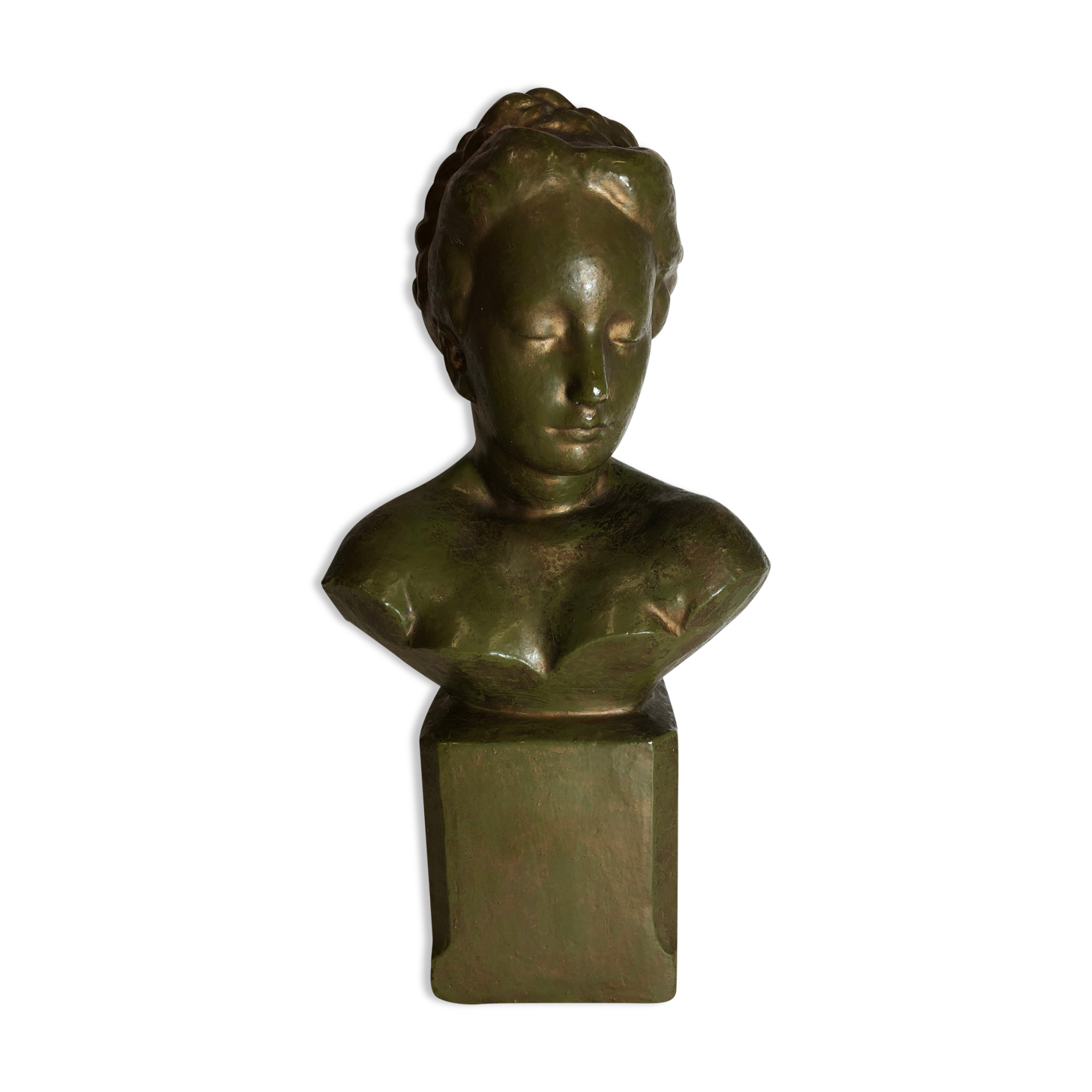Bust young girl terracotta