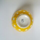 Bol jaune à pois blanc Sarreguemines