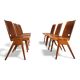Set of 6 stackable dining chairs in Bauhaus style, 1960