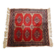 Hand-Knotted Square Rug – 63x61 cm