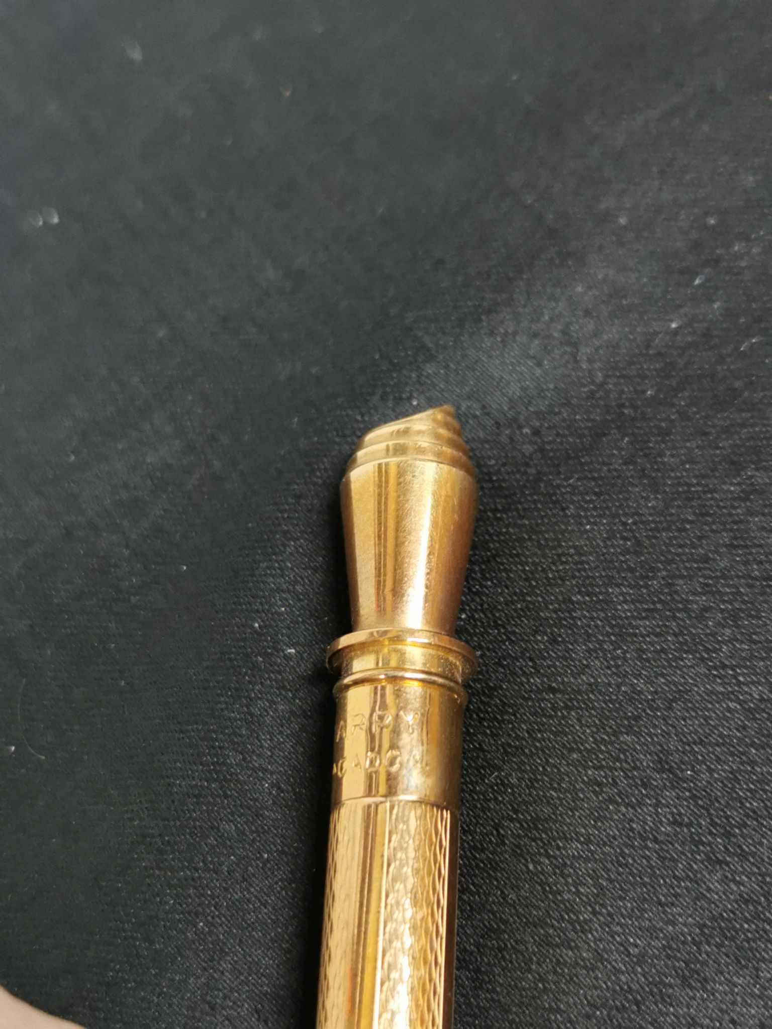 Règle stylo coupe papier plaquée or - nécessaire de bureau vintage gold starry