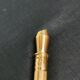 Ruler gold plated paper cutter - vintage office kit gold starry