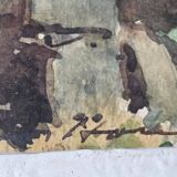 Claude Houal Watercolour No. 21 Cottages of Morbihan Circa 1950