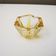 Antique clear & yellow cut crystal ashtray